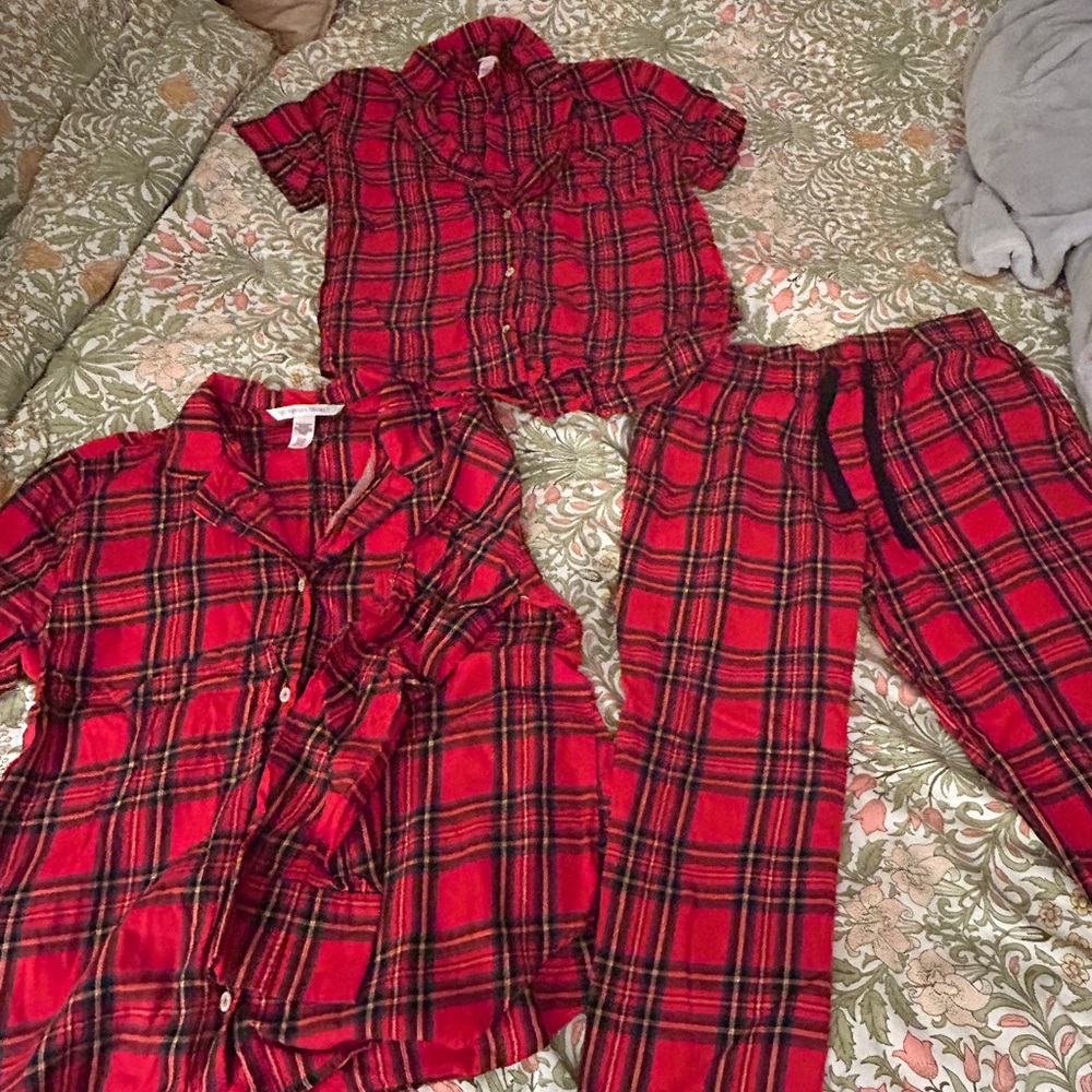 Victoria's Secret Red Plaid Pajama Set